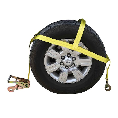 Us Cargo Control Adjust. Wheel Net w/ 2 in TopStrap, Twisted SnapHook, Ratchet w/ SnapHook WNADJ2-D-TH-R